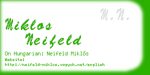 miklos neifeld business card