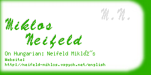 miklos neifeld business card